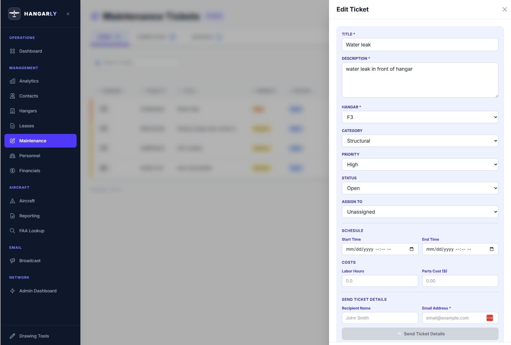 Maintenance Ticket System